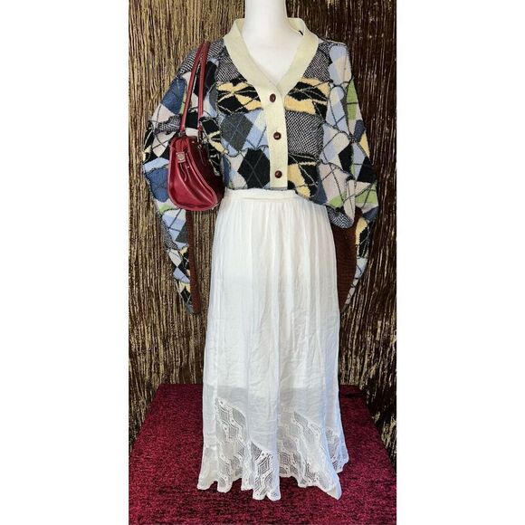 Urban Outfitters Oversized Cropped Patchwork Sweater XS - Picture 2 of 9